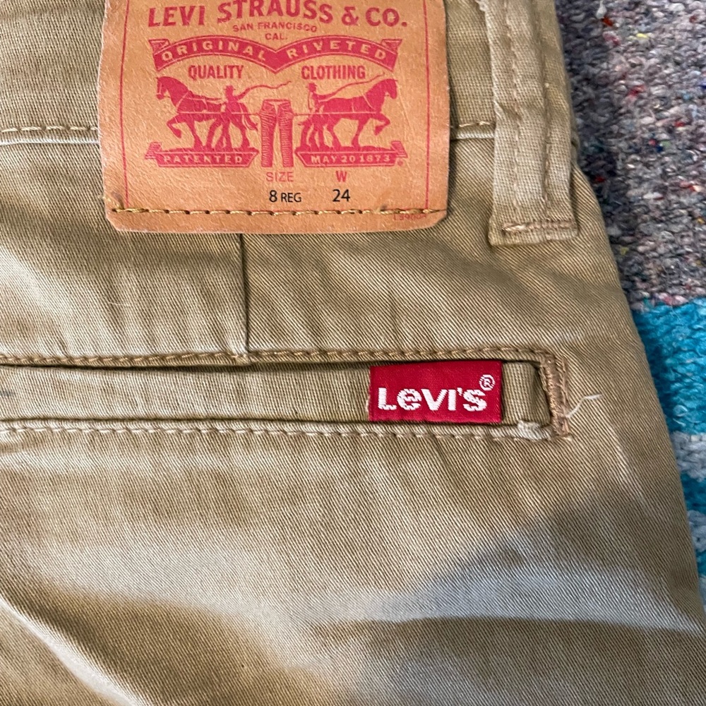 Levi's Tan shorts. Boys 8 like new